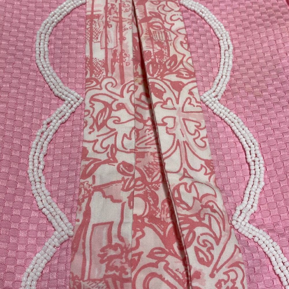 Lilly Pulitzer Jubilee Pink & White Strapless Dress Size 2 - Picture 2 of 9